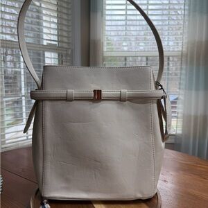 Margot Belted Bucket Leather Shoulder Bag